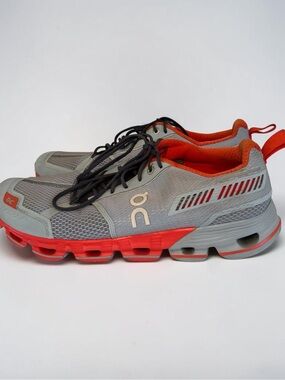 On Running Cloudrunner Men's Size 11.5 - Grey / Orange Stability Shoes